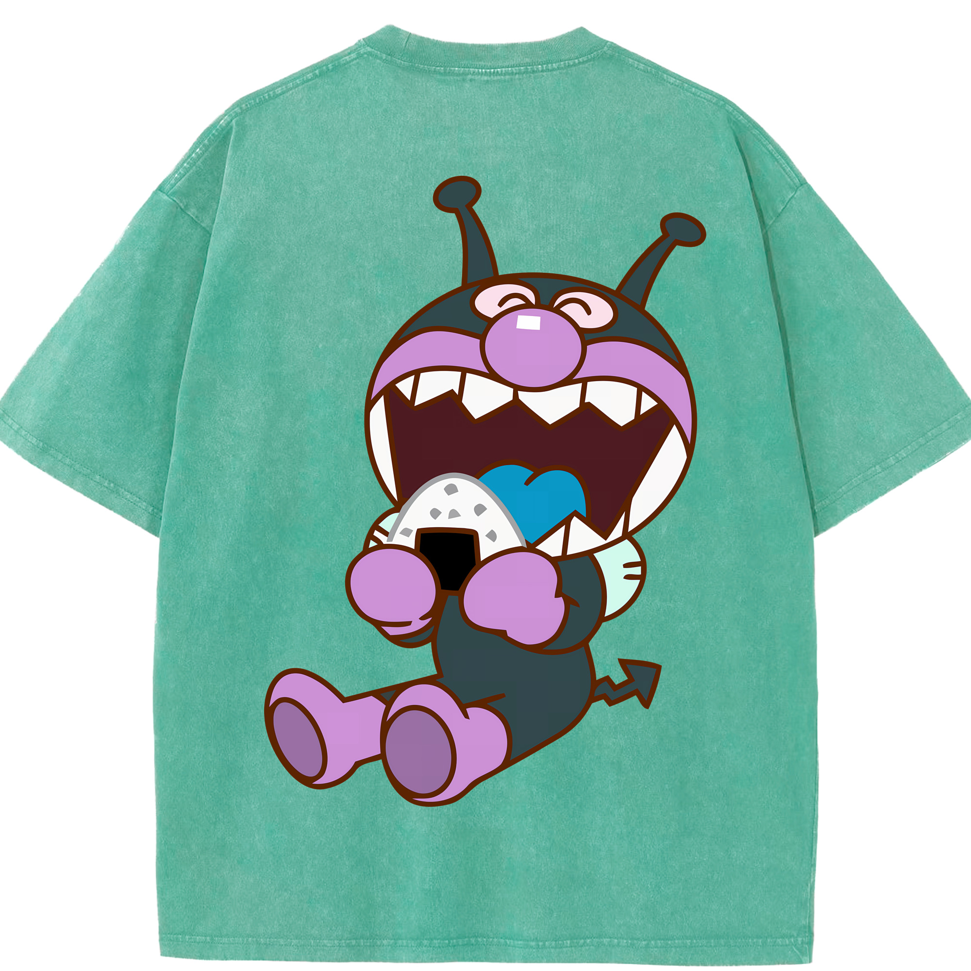 （画像用） アンパンマン Anpanman 綿100% ヴィンテージ風 半袖Tシャツ（背面プリント）